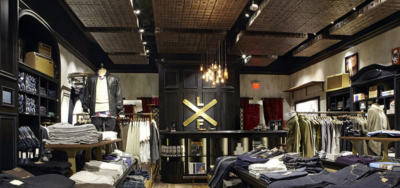 Fashion store ceiling tiles
